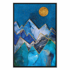 Abstract Geometric Night Canvas Print
