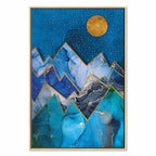Abstract Geometric Night Canvas Print