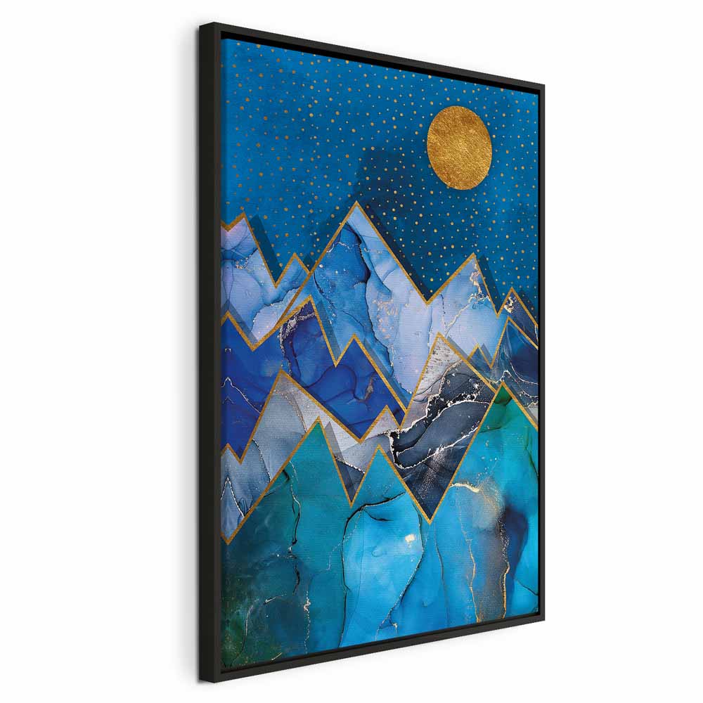 Abstract Geometric Night Canvas Print