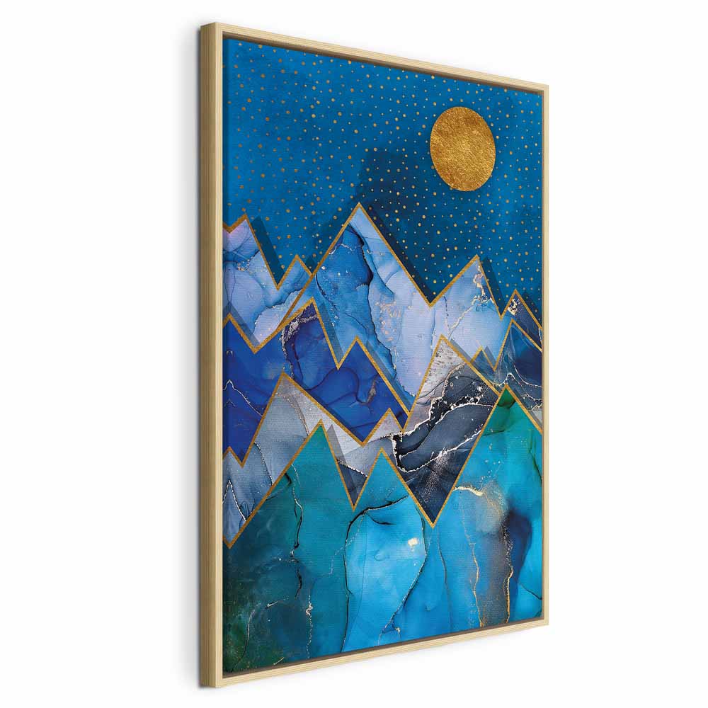 Abstract Geometric Night Canvas Print