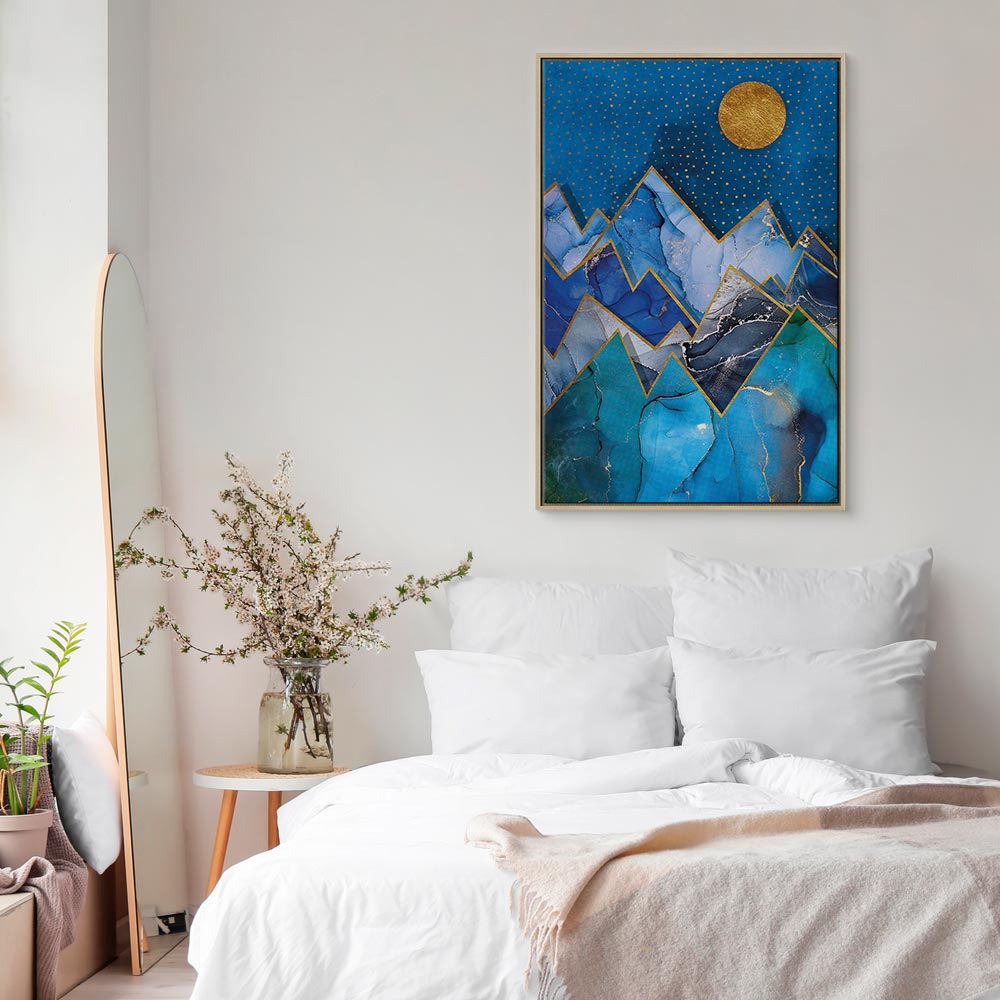 Abstract Geometric Night Canvas Print