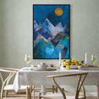 Abstract Geometric Night Canvas Print