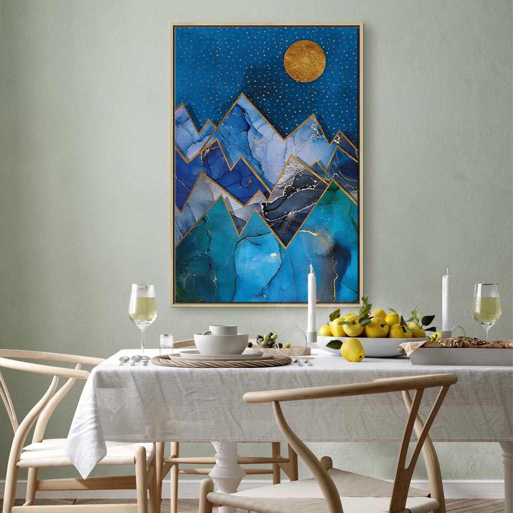 Abstract Geometric Night Canvas Print