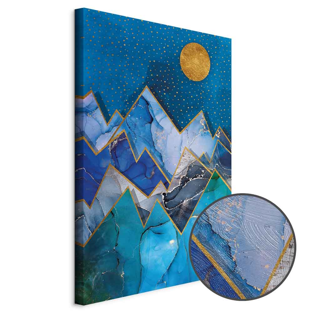 Abstract Geometric Night Canvas Print