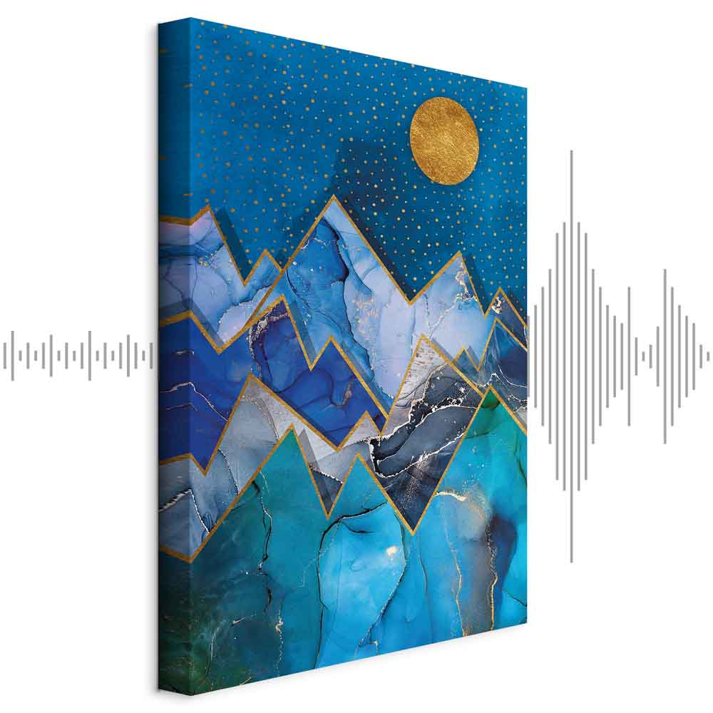 Abstract Geometric Night Canvas Print