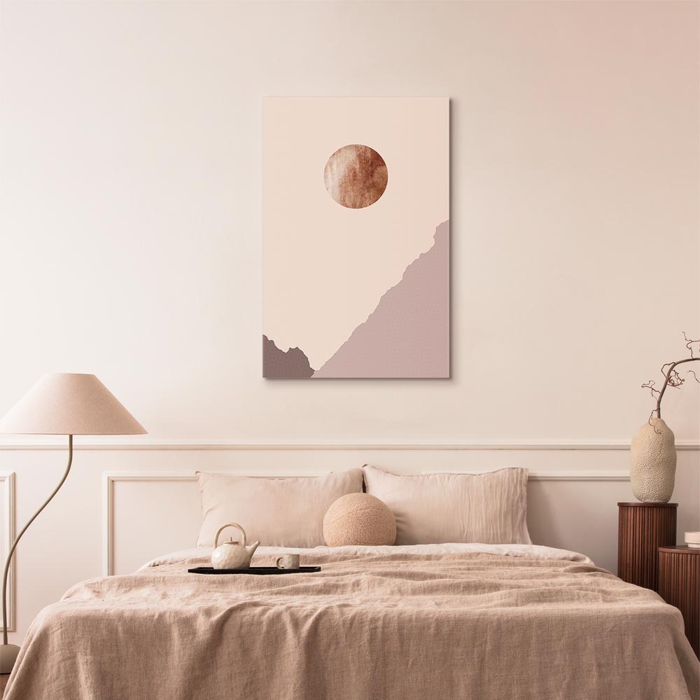 Abstract Mountain Planet Vertical Canvas Print