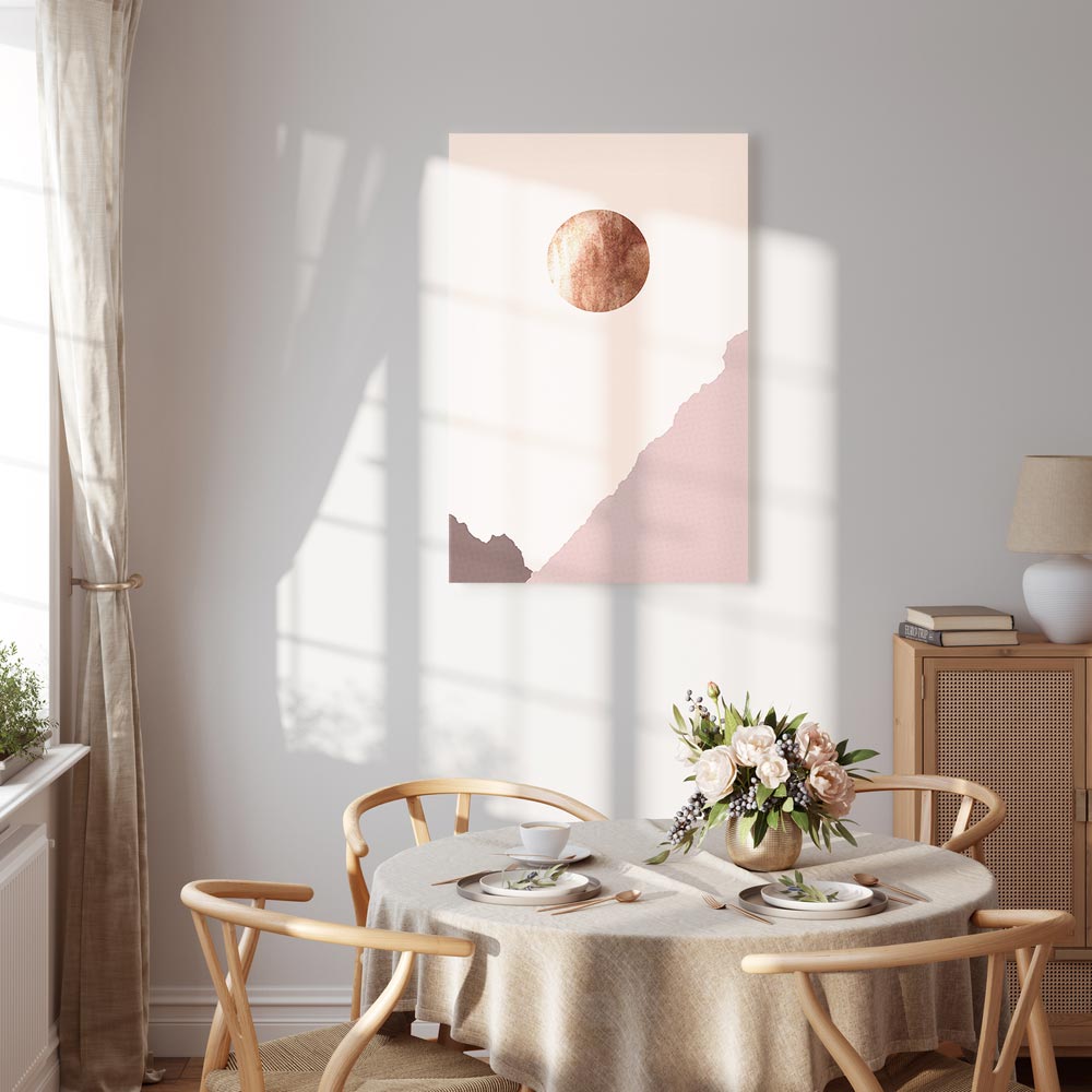 Abstract Mountain Planet Vertical Canvas Print