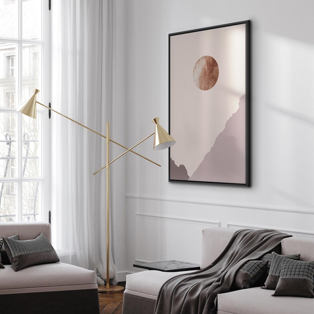 Abstract Mountain Planet Vertical Canvas Print