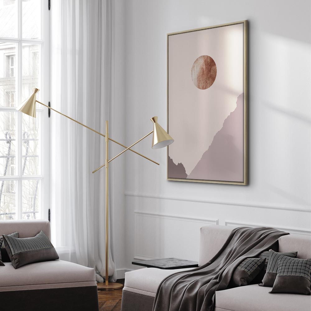 Abstract Mountain Planet Vertical Canvas Print