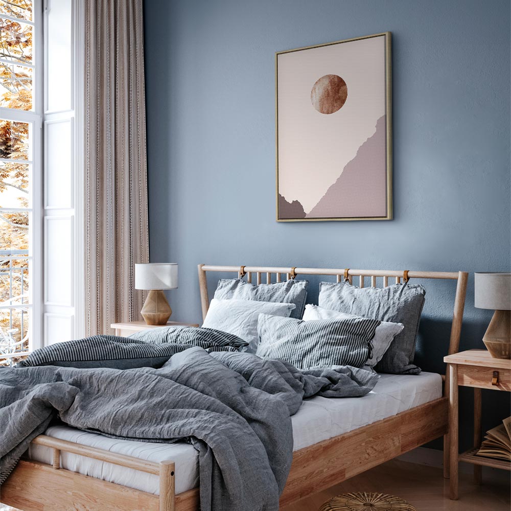 Abstract Mountain Planet Vertical Canvas Print