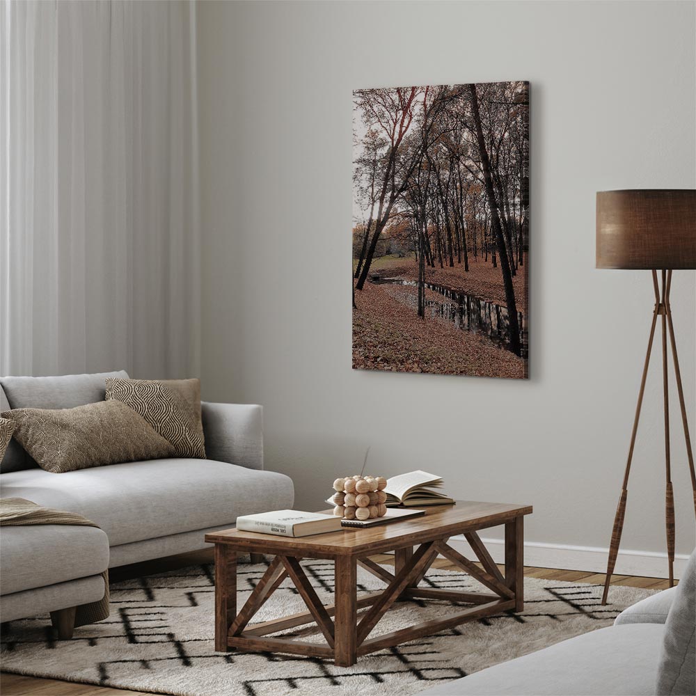 Autumn Forest Path Landscape Canvas Print