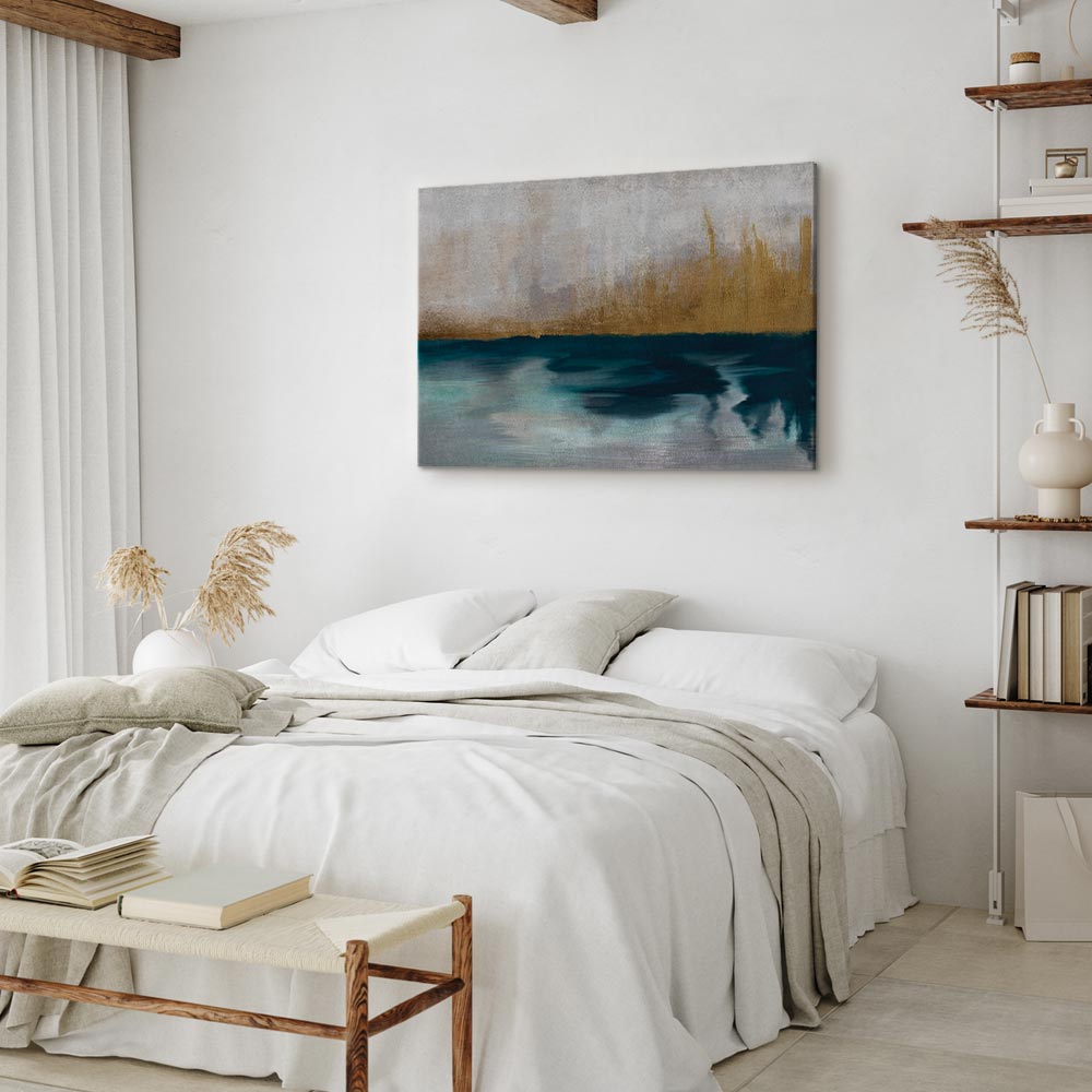 Golden Grasses Nature Canvas Print