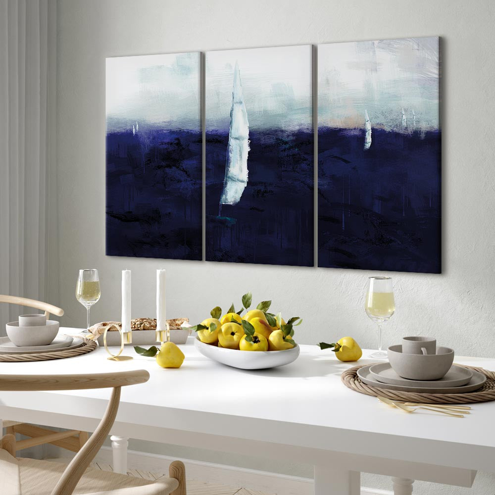 Maritime Seascape 3-Part Canvas Print