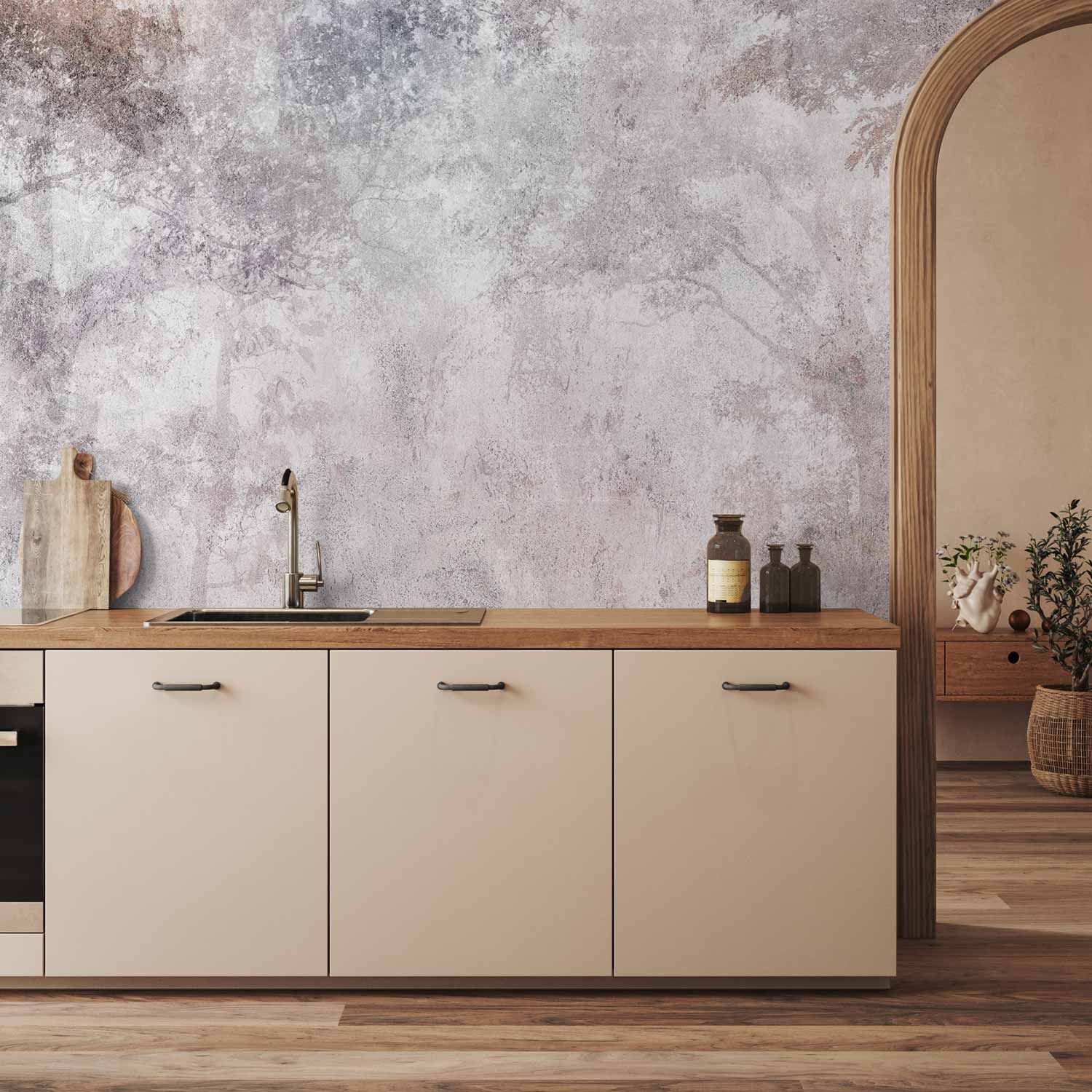 Forest Relief Texture Trees Wall Mural