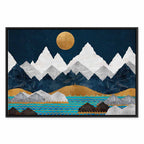 Starry Mountain Night Landscape Canvas Print