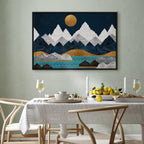 Starry Mountain Night Landscape Canvas Print