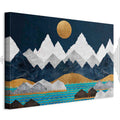 Starry Mountain Night Landscape Canvas Print