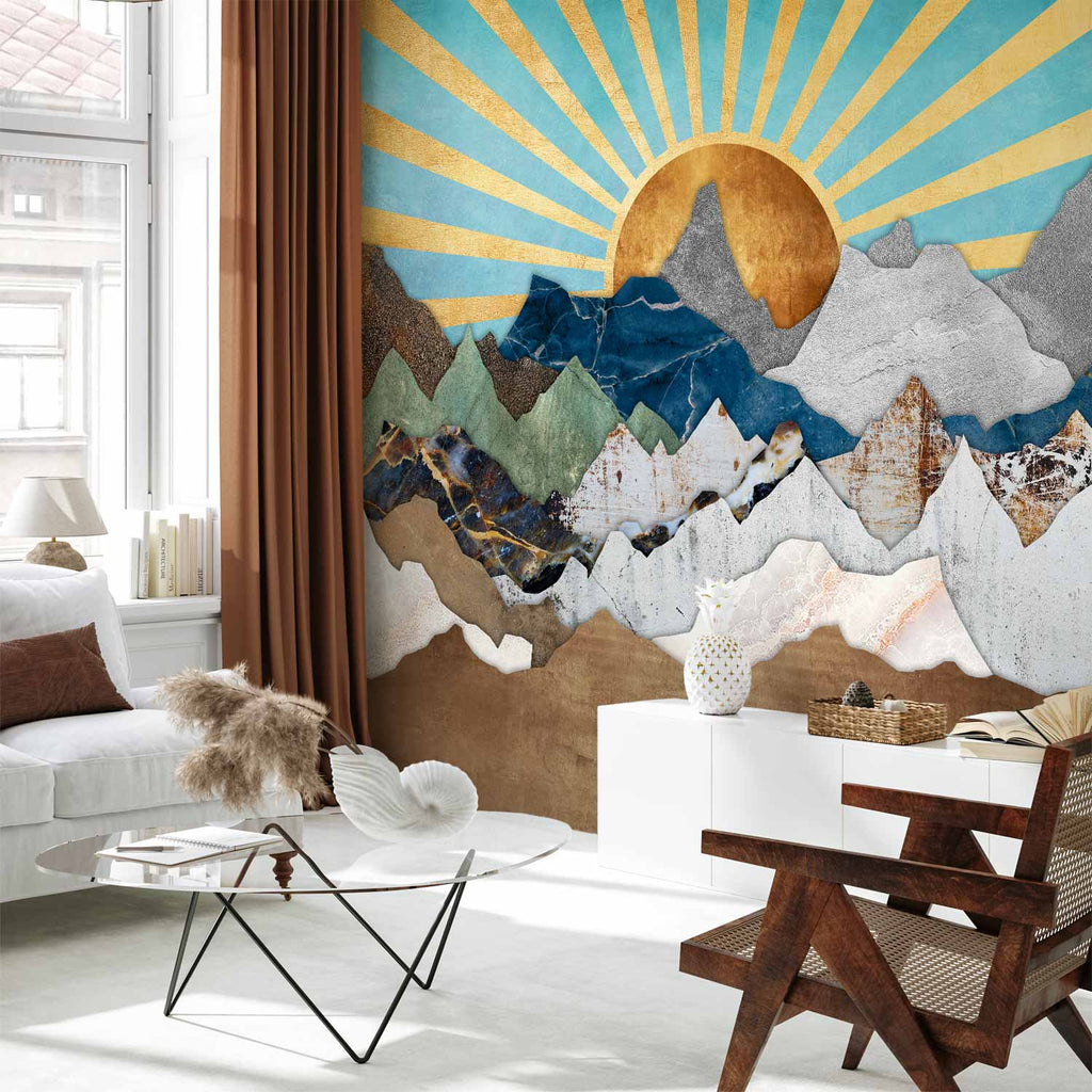 Wall Mural Morning in Mountains - Landscape Wall Decor
