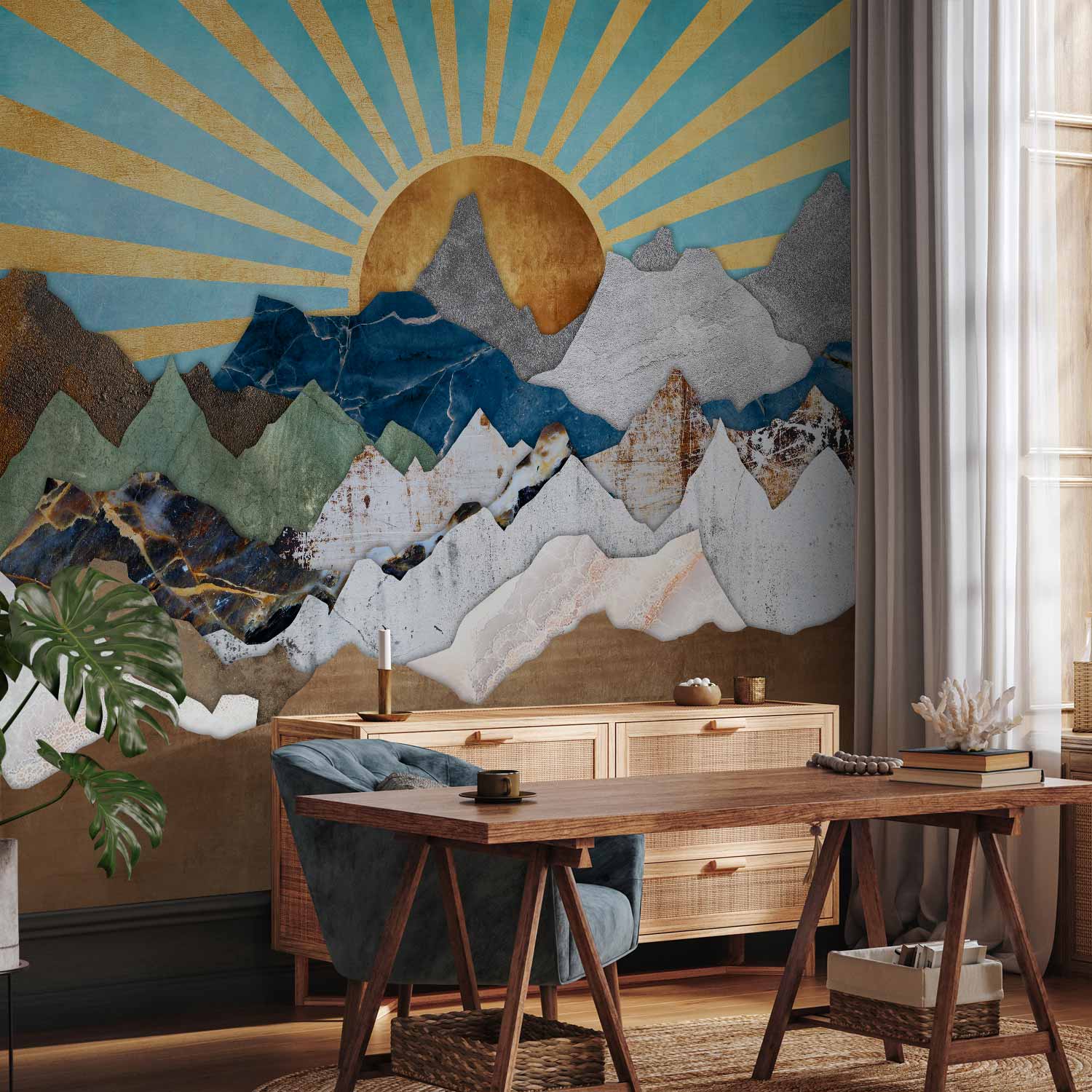 Morning Mountain Landscape Wall Mural