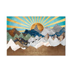 Morning Mountain Landscape Wide Canvas Print
