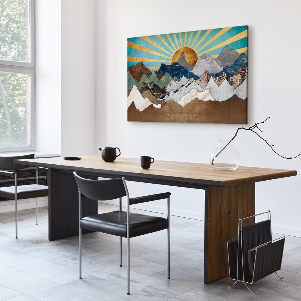 Morning Mountain Landscape Wide Canvas Print