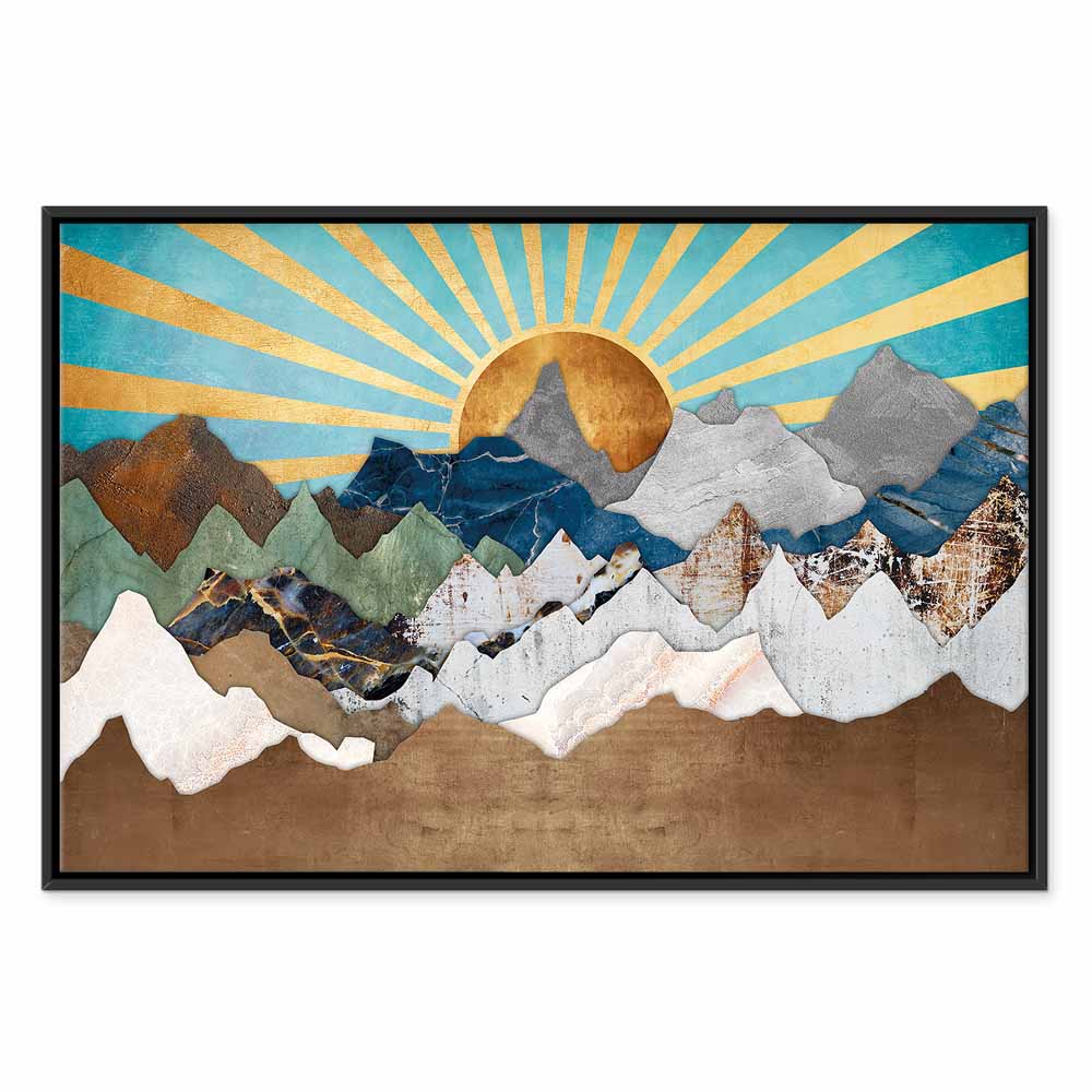 Morning Mountain Landscape Wide Canvas Print