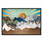 Morning Mountain Landscape Wide Canvas Print