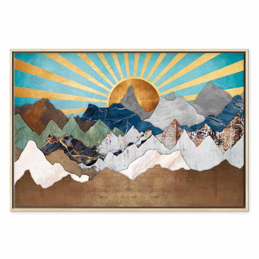 Morning Mountain Landscape Wide Canvas Print