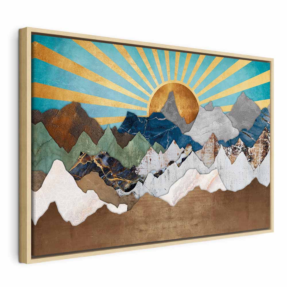 Morning Mountain Landscape Wide Canvas Print