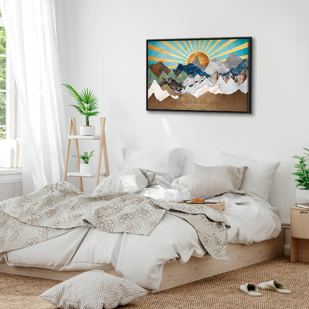 Morning Mountain Landscape Wide Canvas Print