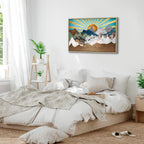 Morning Mountain Landscape Wide Canvas Print