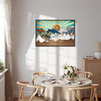 Morning Mountain Landscape Wide Canvas Print