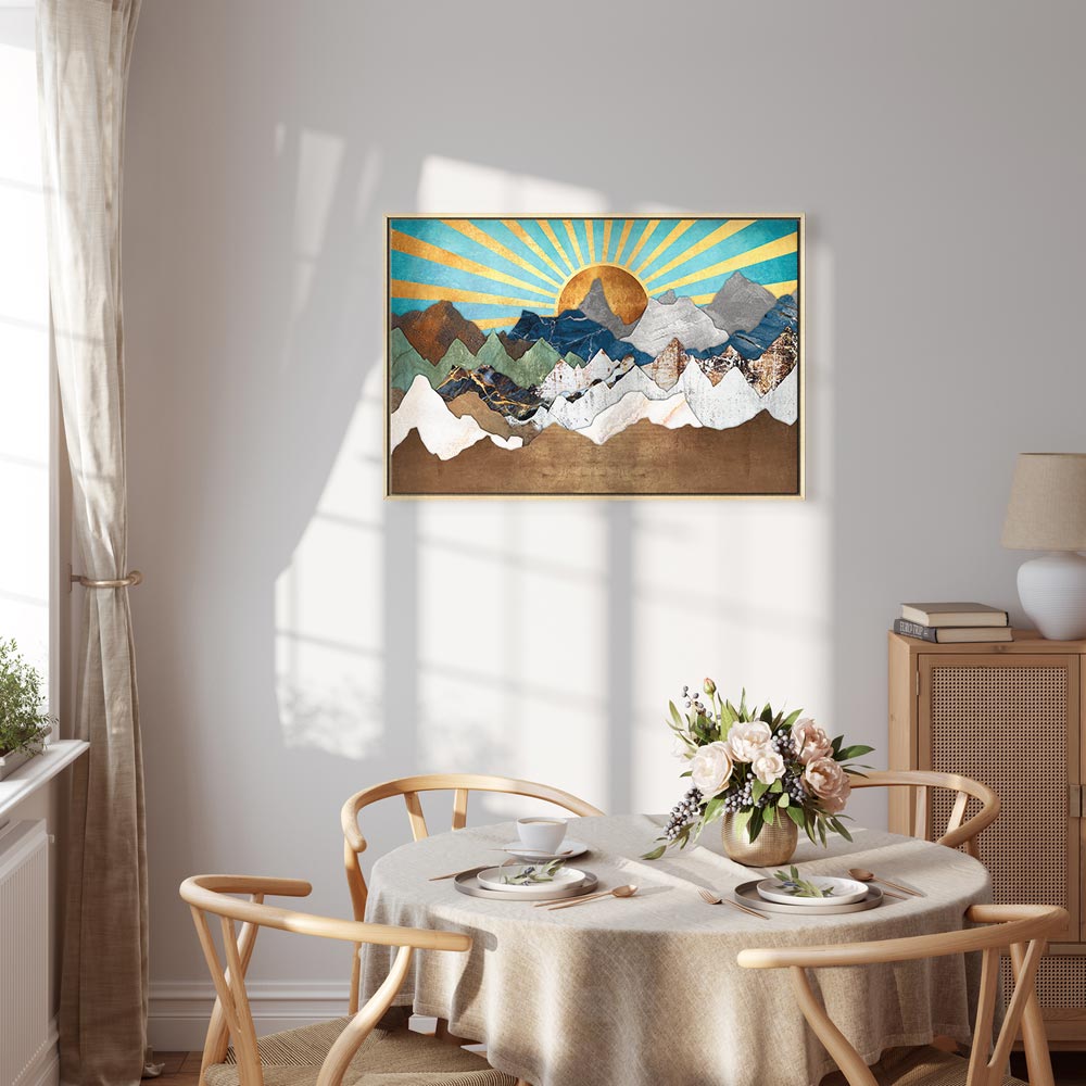 Morning Mountain Landscape Wide Canvas Print