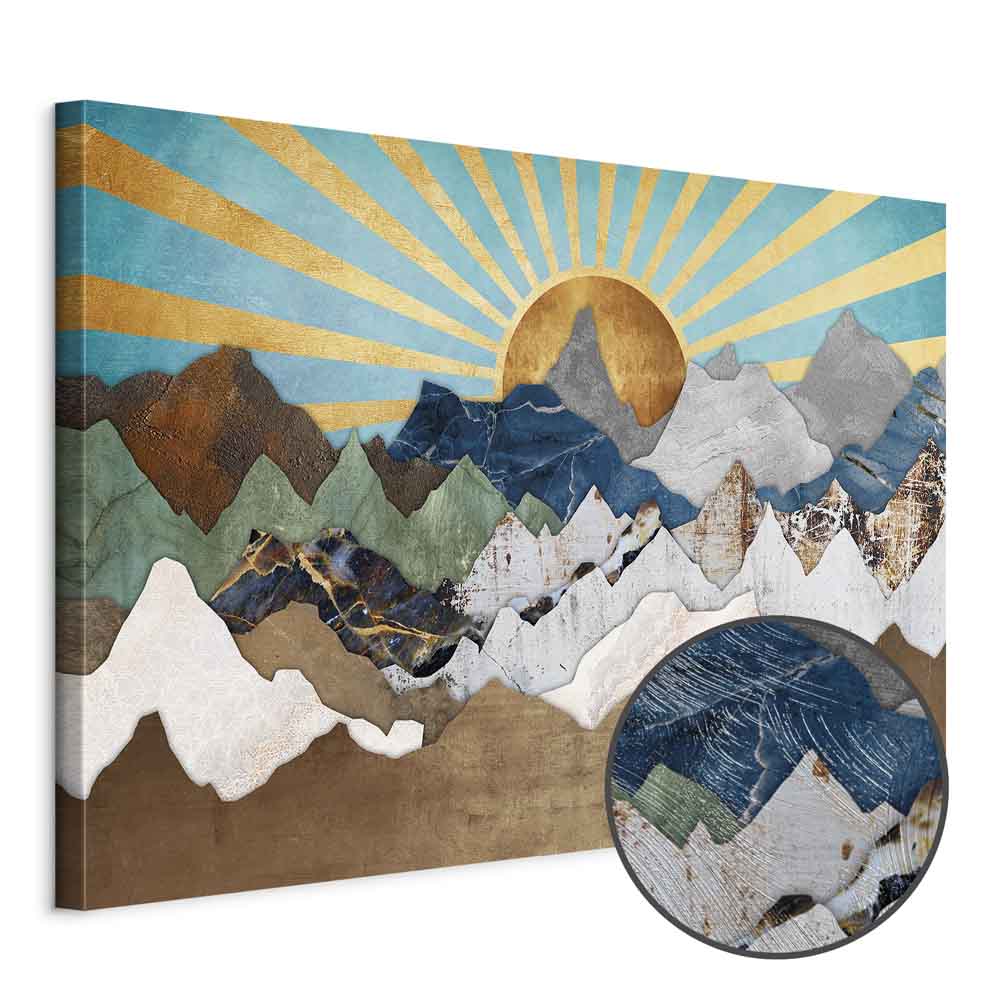 Morning Mountain Landscape Wide Canvas Print