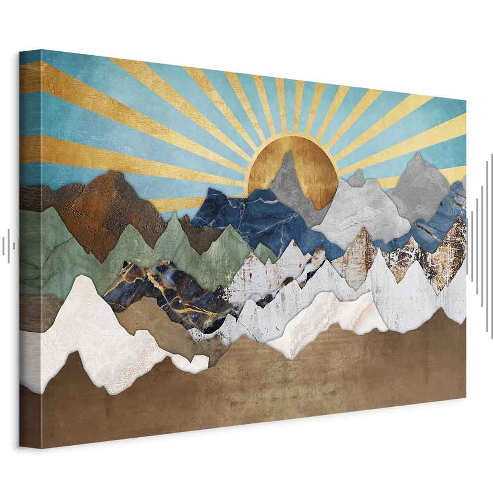 Morning Mountain Landscape Wide Canvas Print