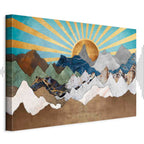 Morning Mountain Landscape Wide Canvas Print