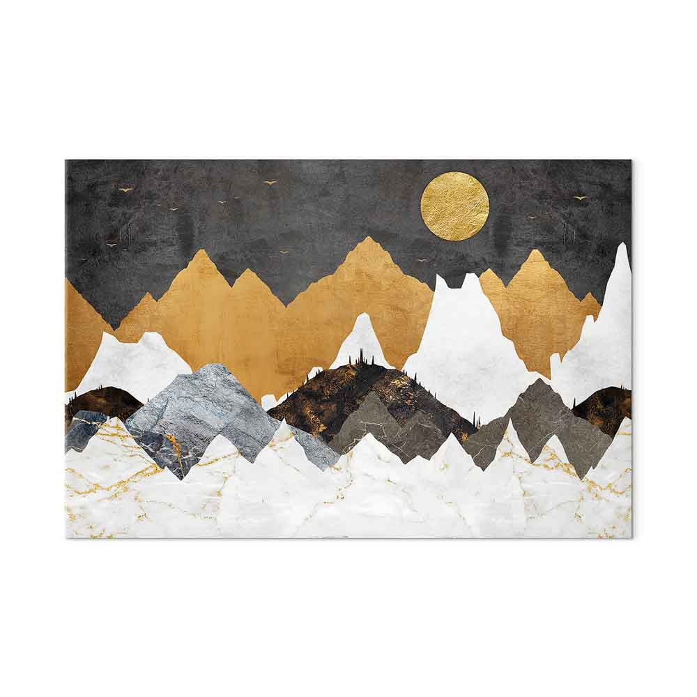 Cold Night Landscape Wide Canvas Print