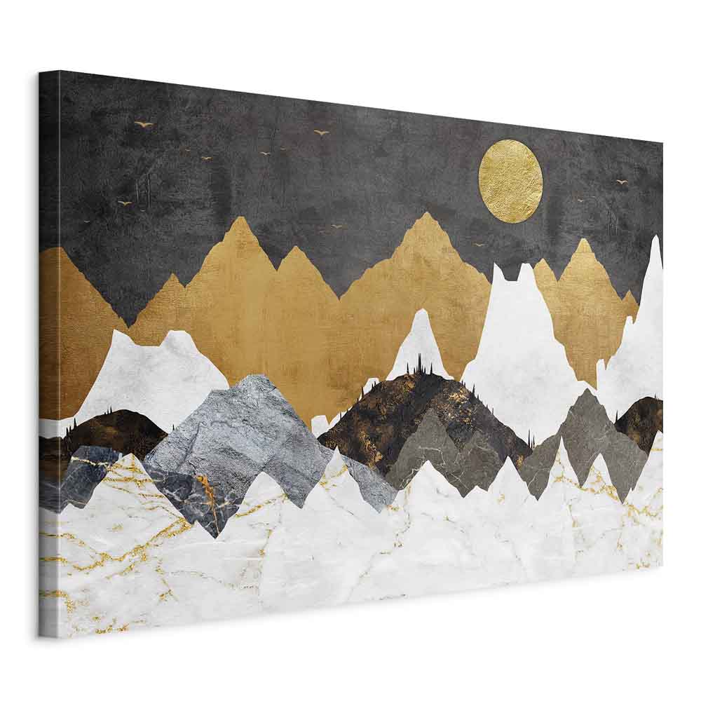 Cold Night Landscape Wide Canvas Print