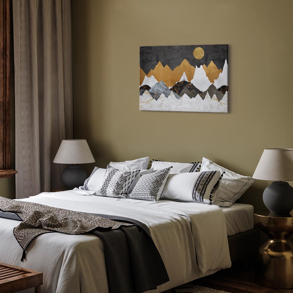 Cold Night Landscape Wide Canvas Print