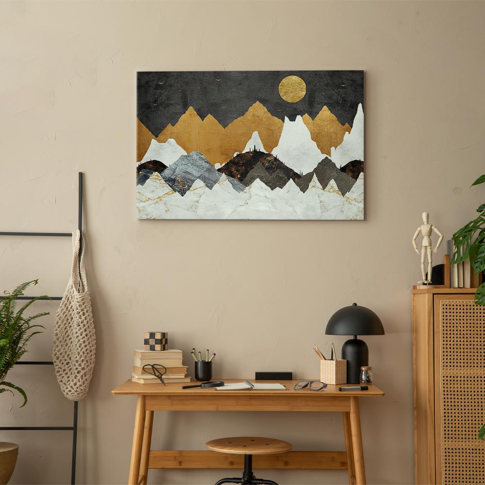 Cold Night Landscape Wide Canvas Print