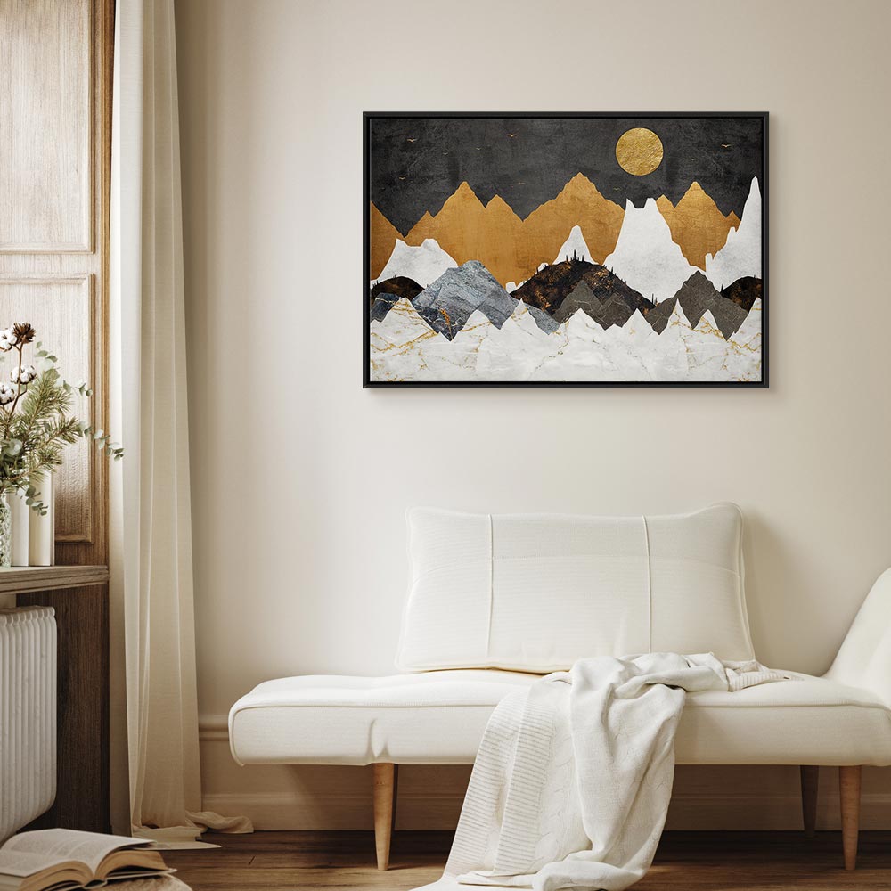 Cold Night Landscape Wide Canvas Print