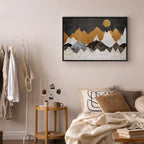 Cold Night Landscape Wide Canvas Print