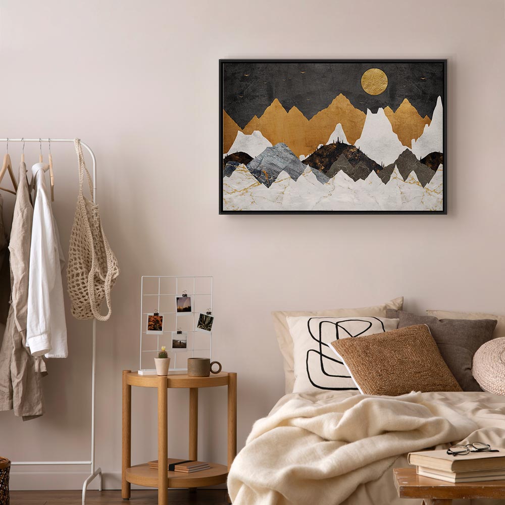 Cold Night Landscape Wide Canvas Print