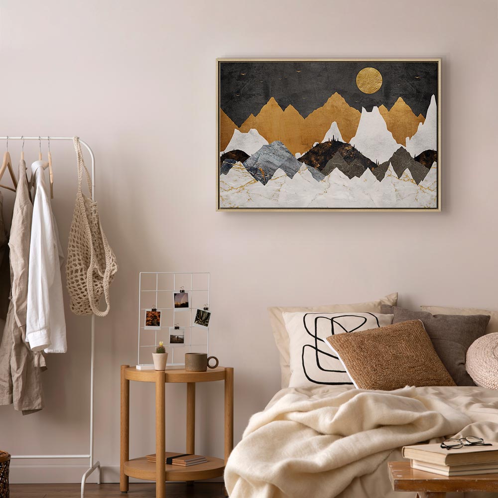 Cold Night Landscape Wide Canvas Print