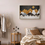 Cold Night Landscape Wide Canvas Print