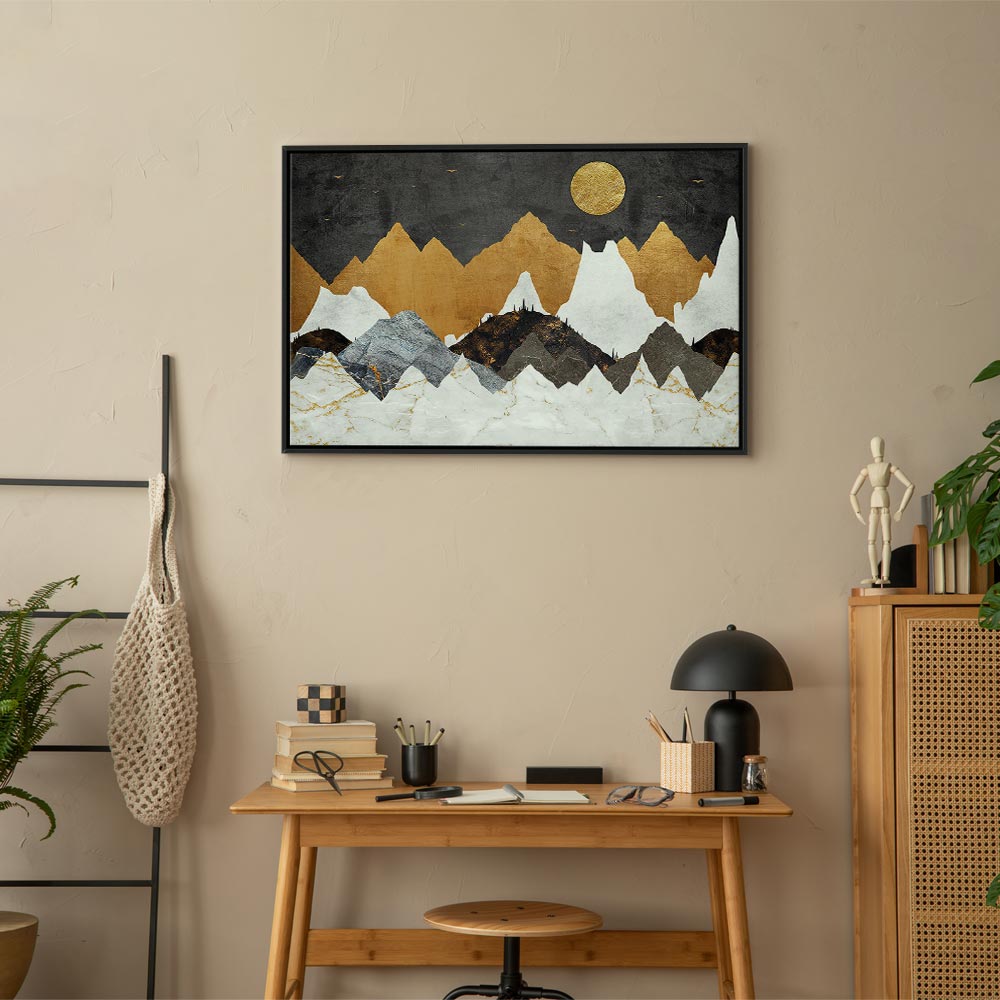 Cold Night Landscape Wide Canvas Print