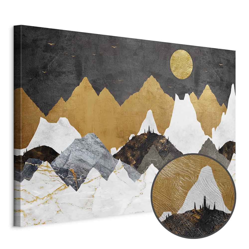 Cold Night Landscape Wide Canvas Print