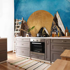 Abstract Marble Landscape Wall Mural