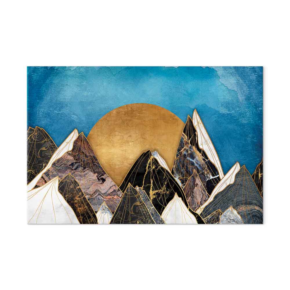 Abstract Marble Landscape Wide Canvas Print