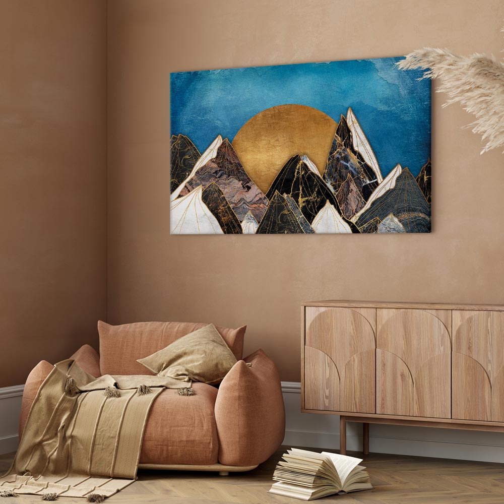 Abstract Marble Landscape Wide Canvas Print